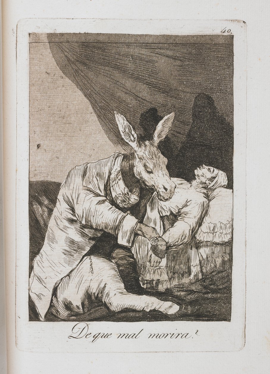 ロスカプリチョスのプレート、1797年〜1798年 作： フランシスコ・デ・ゴヤ