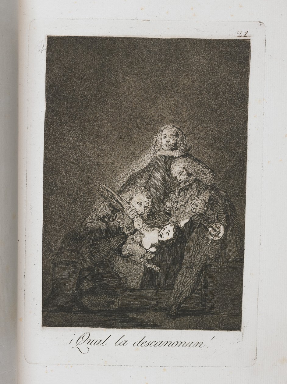 ロスカプリチョスのプレート、1797-1798 作： フランシスコ・デ・ゴヤ