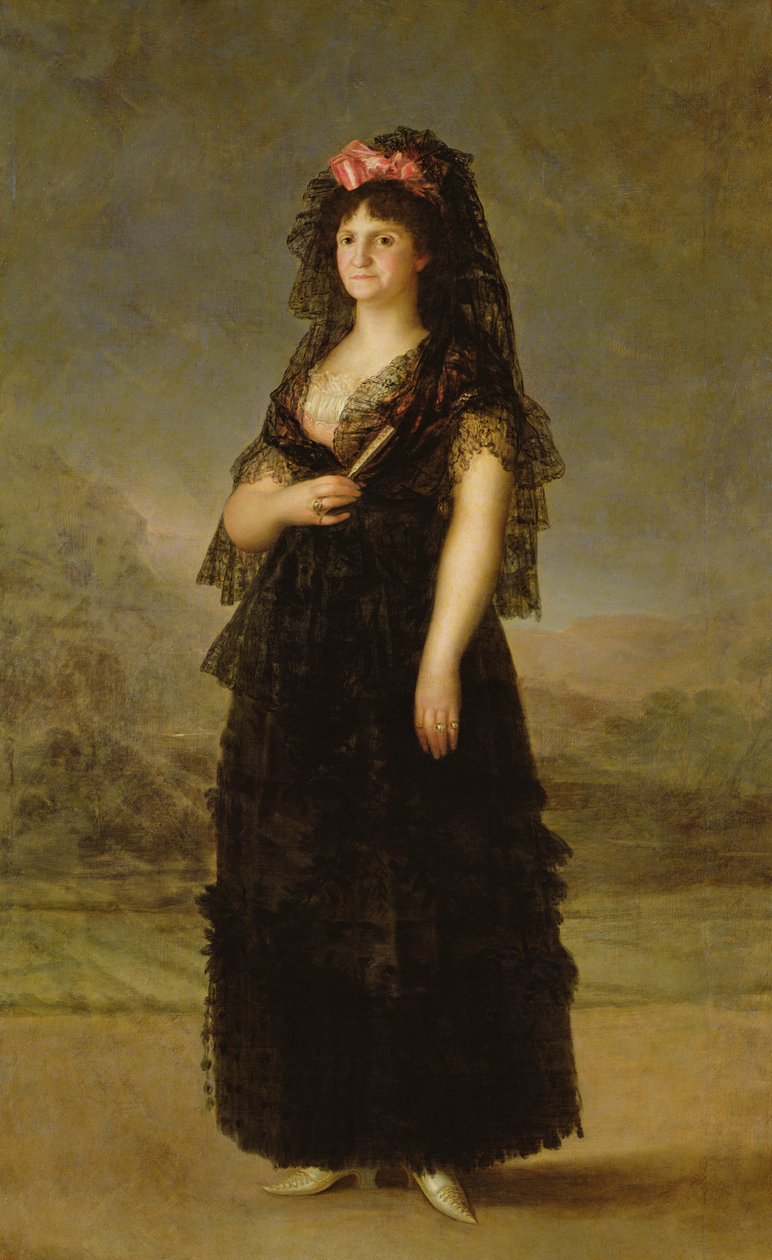 マリアルイサ女王（1751年から1819年）、1799年のマンティラを着ている 作： フランシスコ・デ・ゴヤ