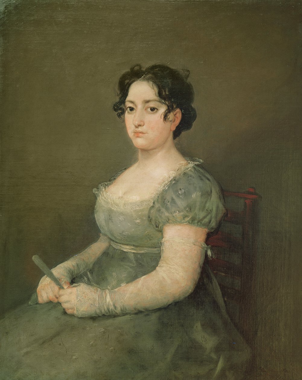 ファンを持つ女性、1805年頃 作： フランシスコ・デ・ゴヤ