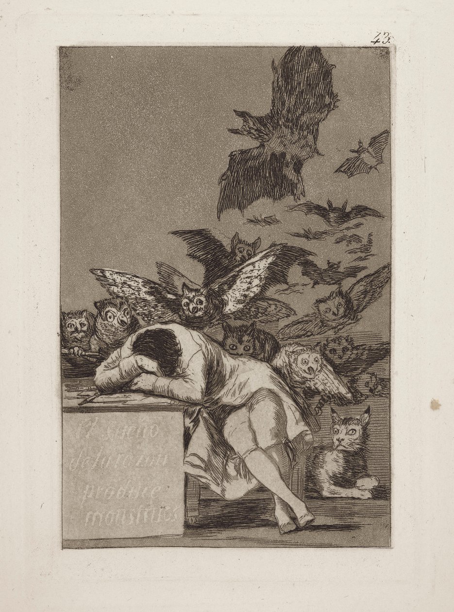 El sueno de la razon produce monstruos. (The Sleep of Reason Produces Monsters.), pl. 43 from the series Los caprichos   1336040   ja       japanese Successfully Translated  Original: Wentworth Woodhouse, Yorkshire, England.,1880 (engraving) Translat: Went 作： フランシスコ・デ・ゴヤ