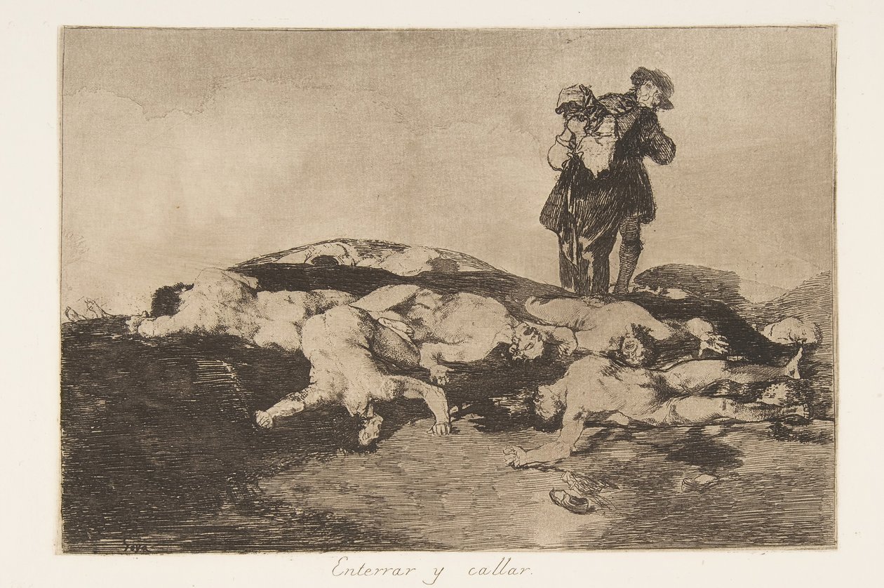 戦争の災害からのPlate18 Los Desastres de la Guerra：Bury ...、1810-20、1863年発行。 作： フランシスコ・デ・ゴヤ