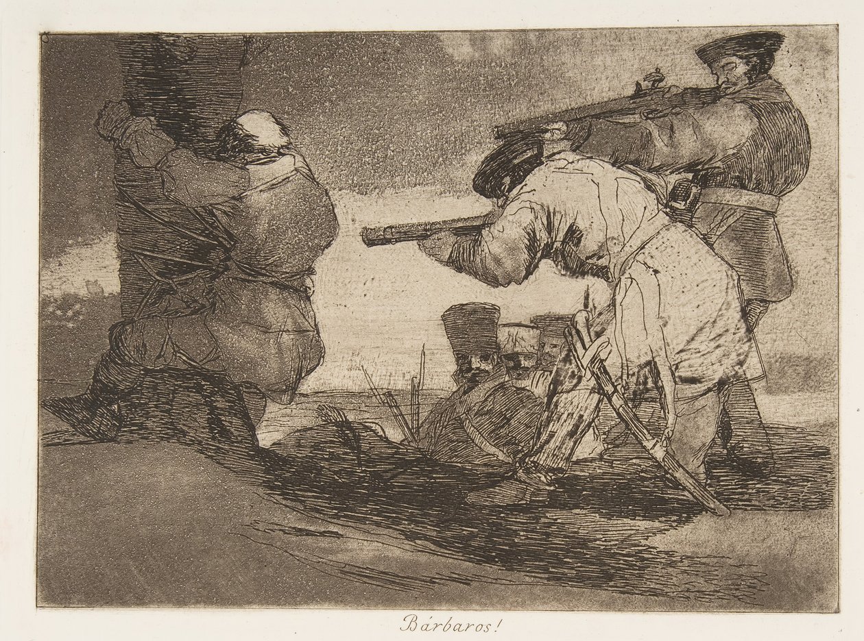 戦争の災害からのプレート38戦争の災害：ひげ...、1810年に1863年に発行されました。 作： フランシスコ・デ・ゴヤ