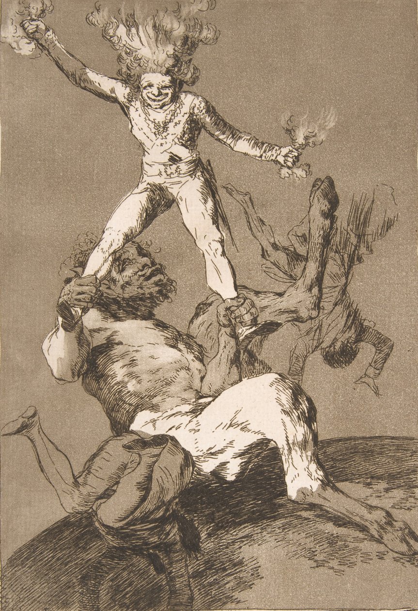 「Los Caprichos」のプレート 56: 昇り降りする Subir y bajar., 1799., 1799. 作： フランシスコ・デ・ゴヤ
