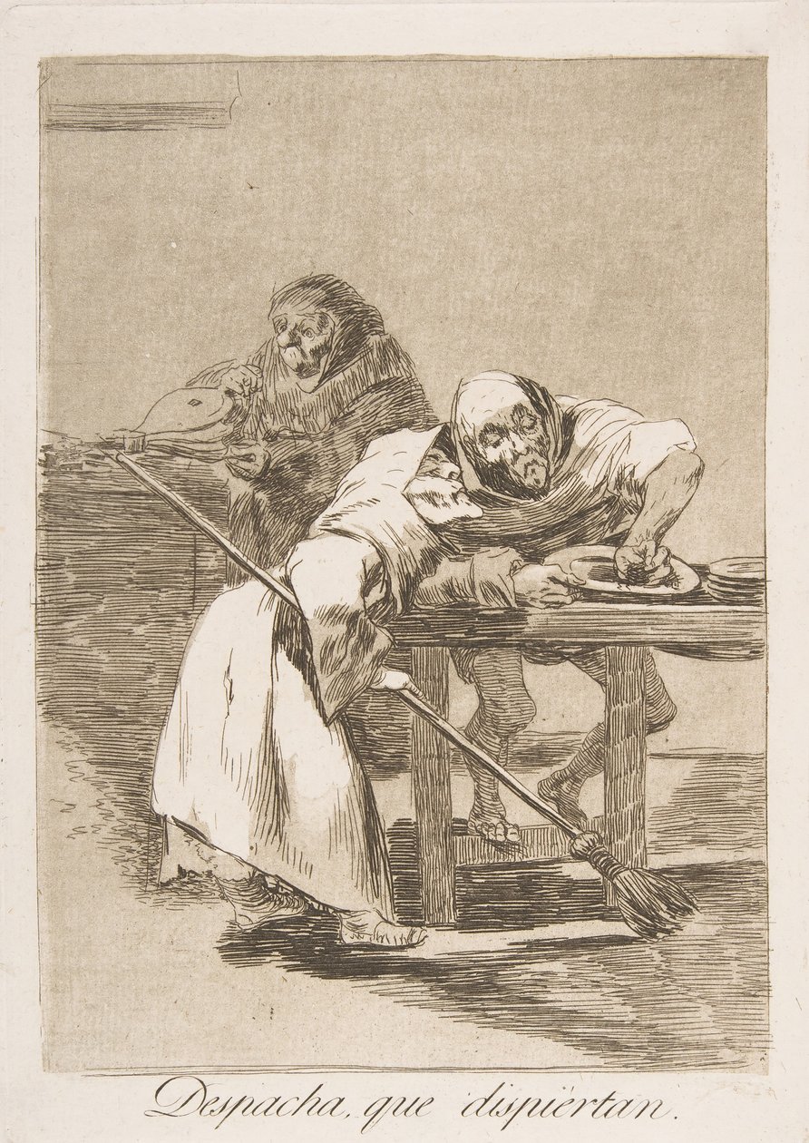 Los Caprichosのプレート78：早く、Despacha、que dispiertan。、1799を起こします。 作： フランシスコ・デ・ゴヤ
