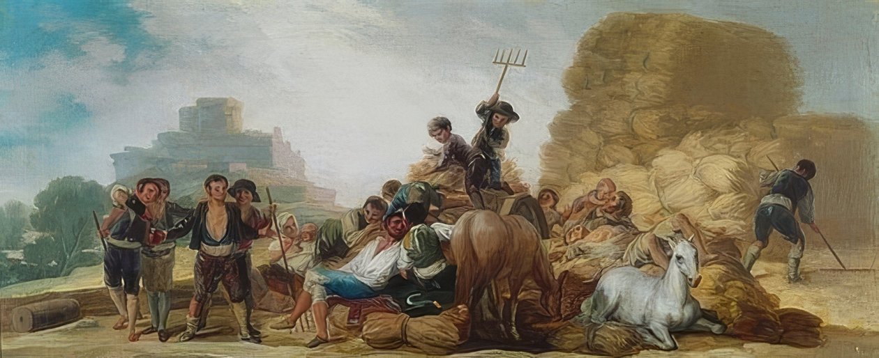La Era o El Verano（脱穀場または夏）。 1786 作： フランシスコ・デ・ゴヤ