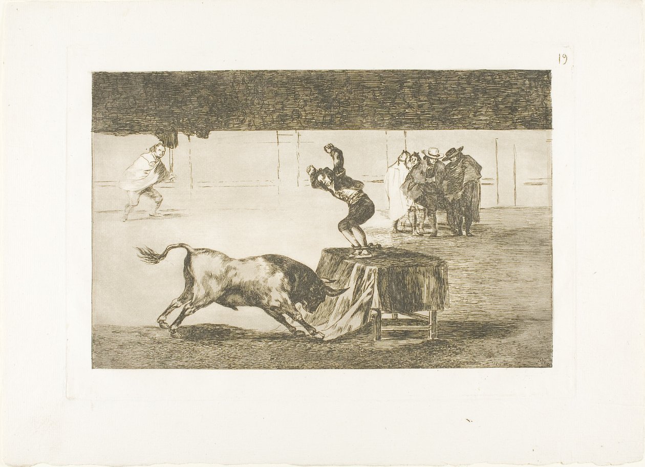 同じ土俵での彼の別の狂気、The Art of Bullfighting のプレート 19 作： フランシスコ・ホセ・デ・ゴヤ・イ・ルシエンテス