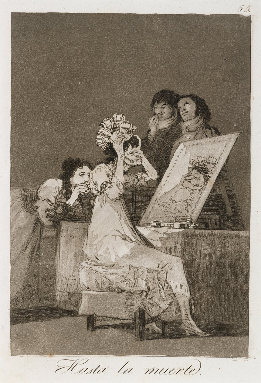 ロスカプリチョスのハスタラムエルタ、1799年公開（エッチング、磨かれたアクアチント、ドライポイント） 作： フランシスコ・デ・ゴヤ