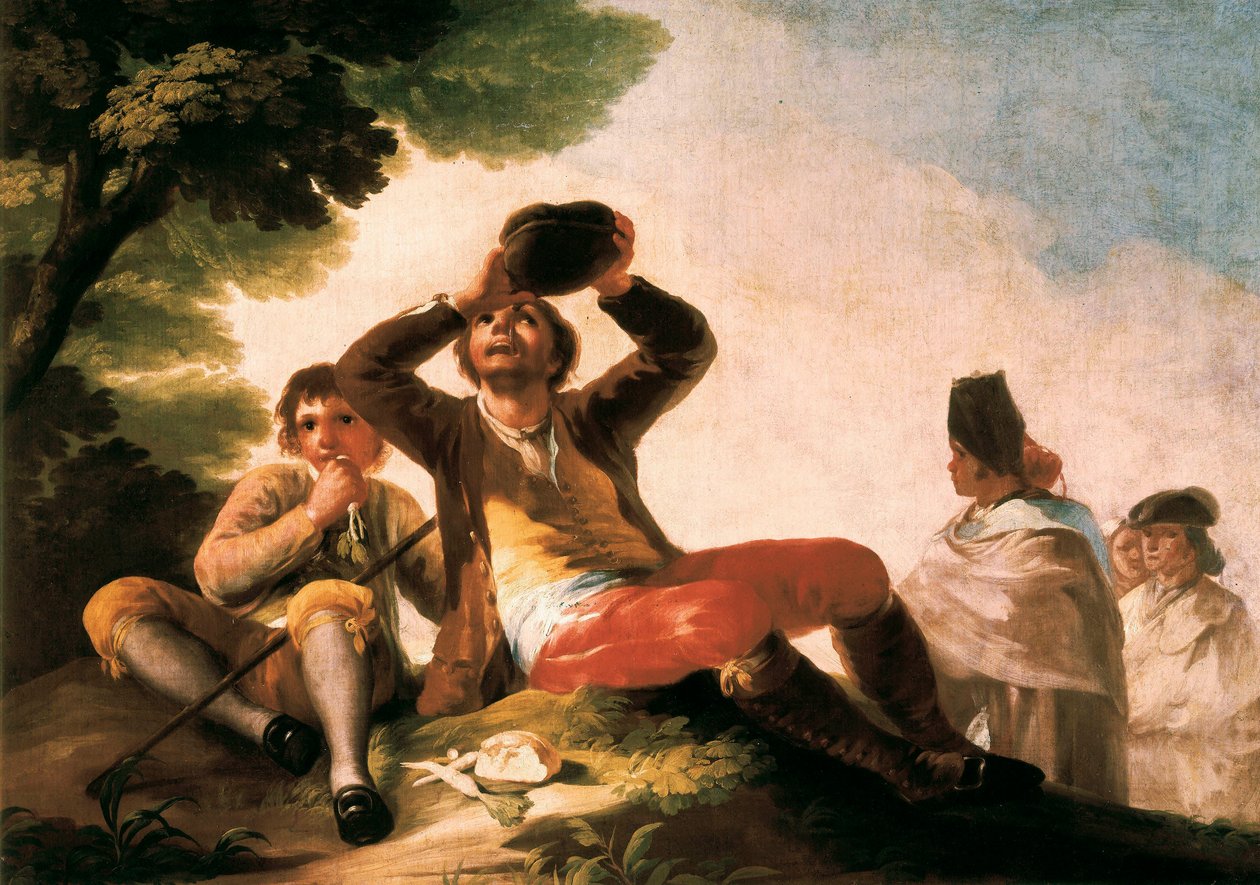 ""Le buveur"" フランシスコ・デ・ゴヤ・イ・ルシエンテス (1746-1828)。 1777. マドリッド。 プラド美術館。 作： フランシスコ・ホセ・デ・ゴヤ・イ・ルシエンテス