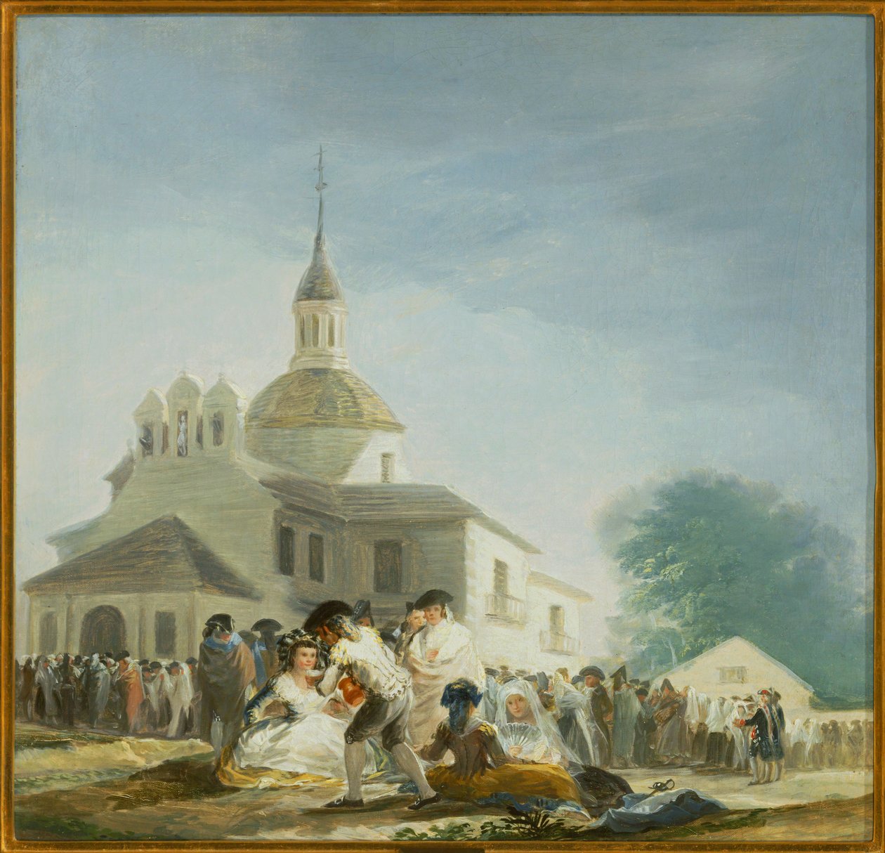 聖イシドール礼拝堂前の巡礼者たち La ermita de San Isidro el dia de la fiesta ... （キャンバスに描かれた絵） 作： フランシスコ・ホセ・デ・ゴヤ・イ・ルシエンテス