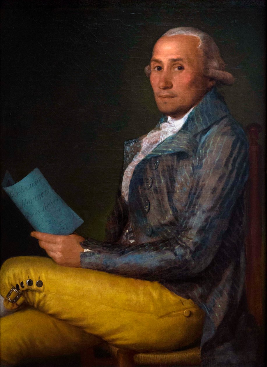 「フランシスコ・デ・ゴヤ・イ・ルシエンテス（1746-1828）作 「セバスチャン・マルティネス・イ・ペレス（1747-1800）の肖像フランシスコ・デ・ゴヤ・イ・ルシエンテス(1746-1828) 1792年 油彩・カンヴァス 寸法 93 x 68 cm メトロポリタン美術館、ニューヨーク 作： フランシスコ・ホセ・デ・ゴヤ・イ・ルシエンテス
