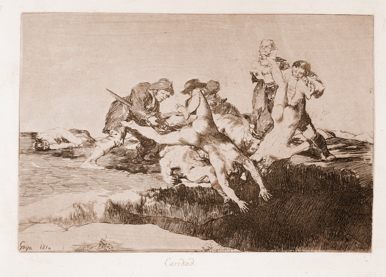 The Disasters of War : Charity (Engraving after drawing) 作： フランシスコ・デ・ゴヤ