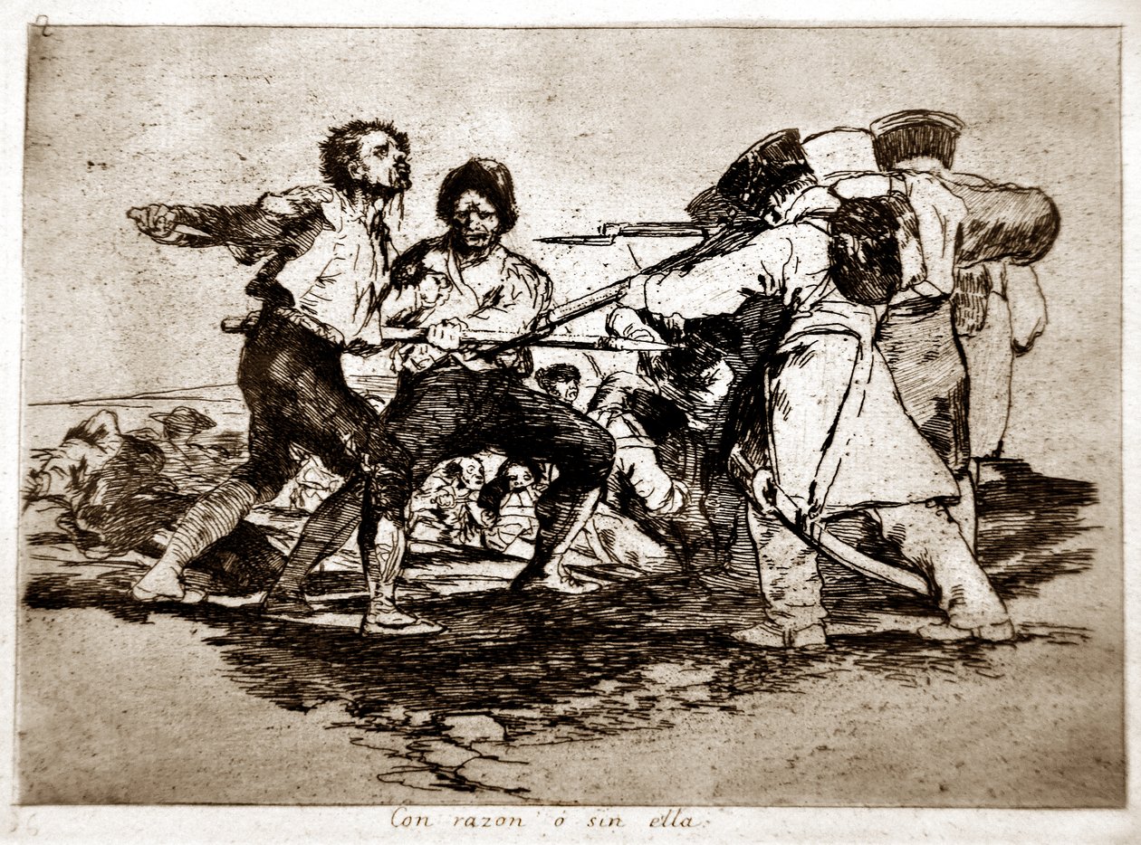Os desastres da guerra: Con Razon o Sin Ella (certo ou errado) 作： フランシスコ・ホセ・デ・ゴヤ・イ・ルシエンテス