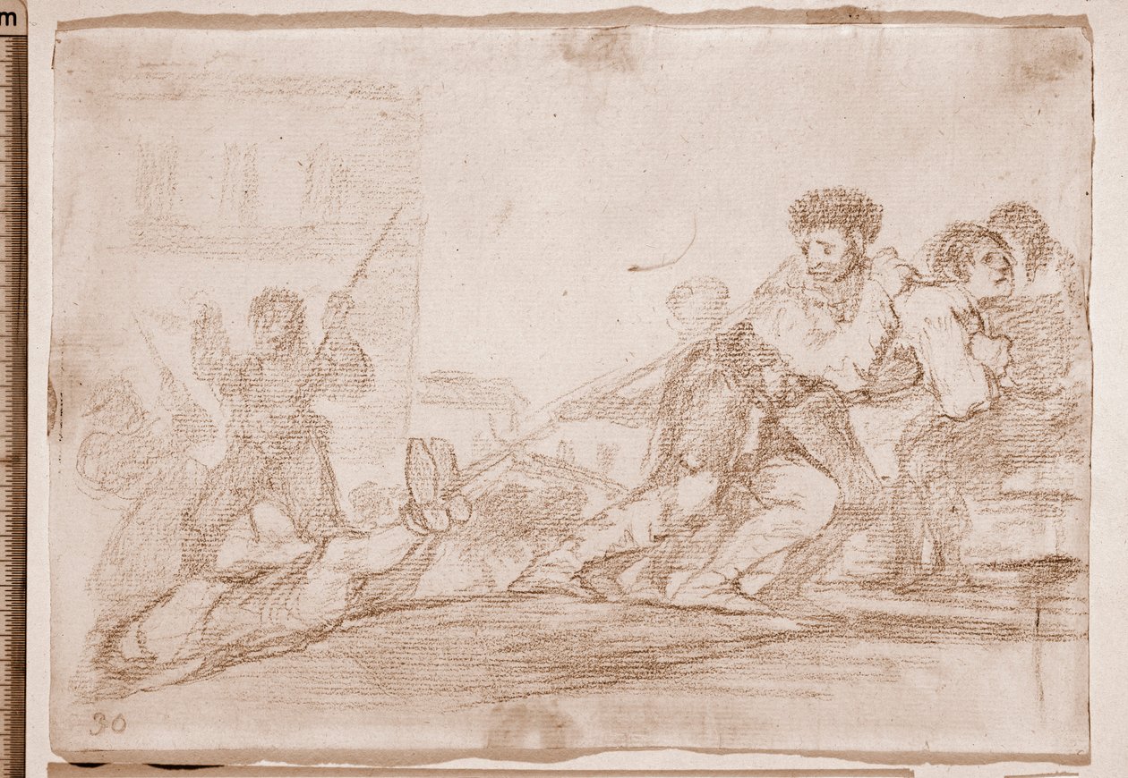 戦争の悲惨さ：自業自得（準備画 作： フランシスコ・デ・ゴヤ