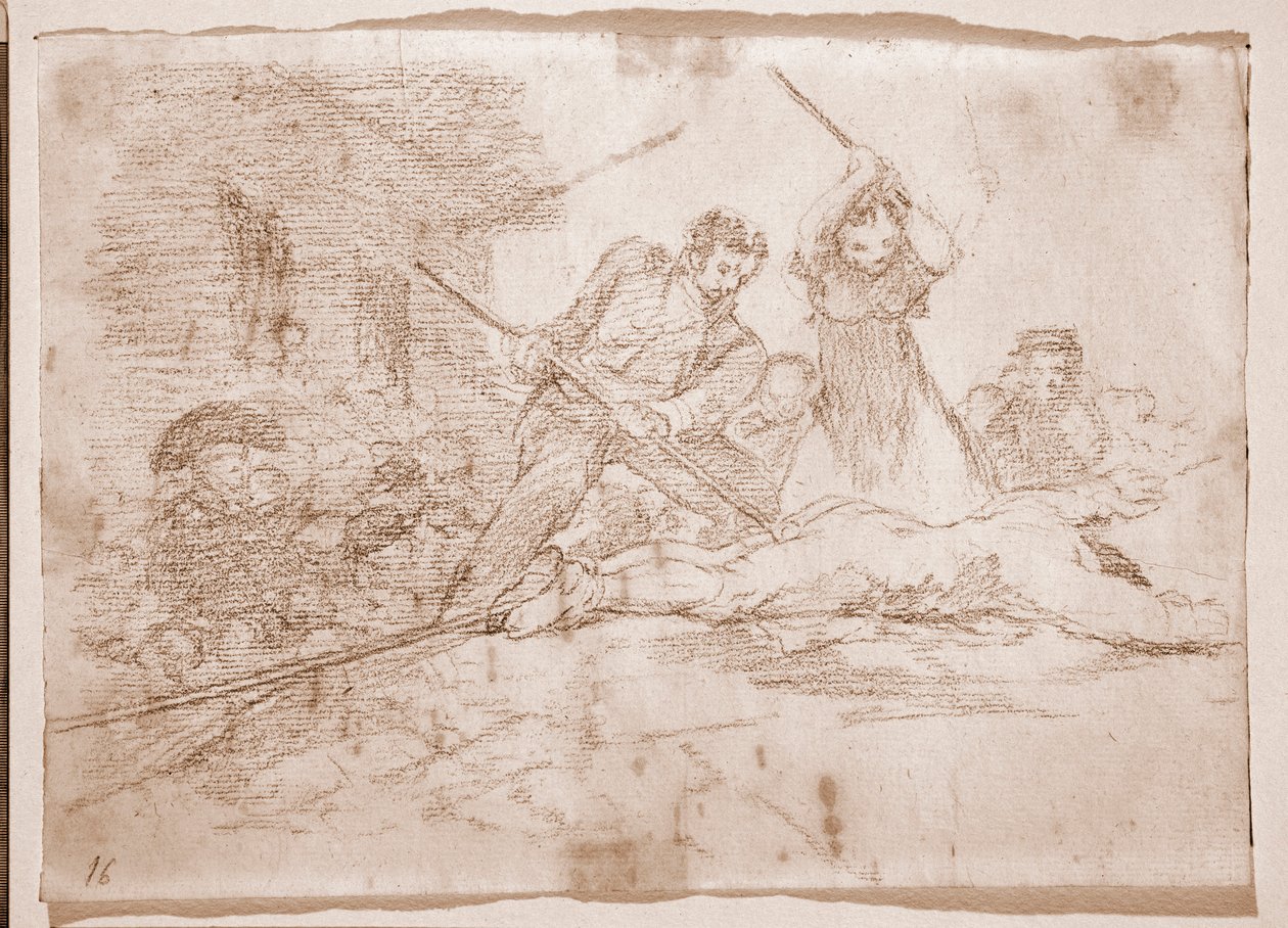 戦争の惨禍：ラブル（準備画 作： フランシスコ・デ・ゴヤ
