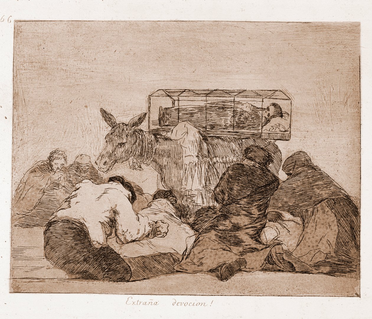 戦争の惨禍：奇妙な献身（下絵からの銅版画 作： フランシスコ・デ・ゴヤ