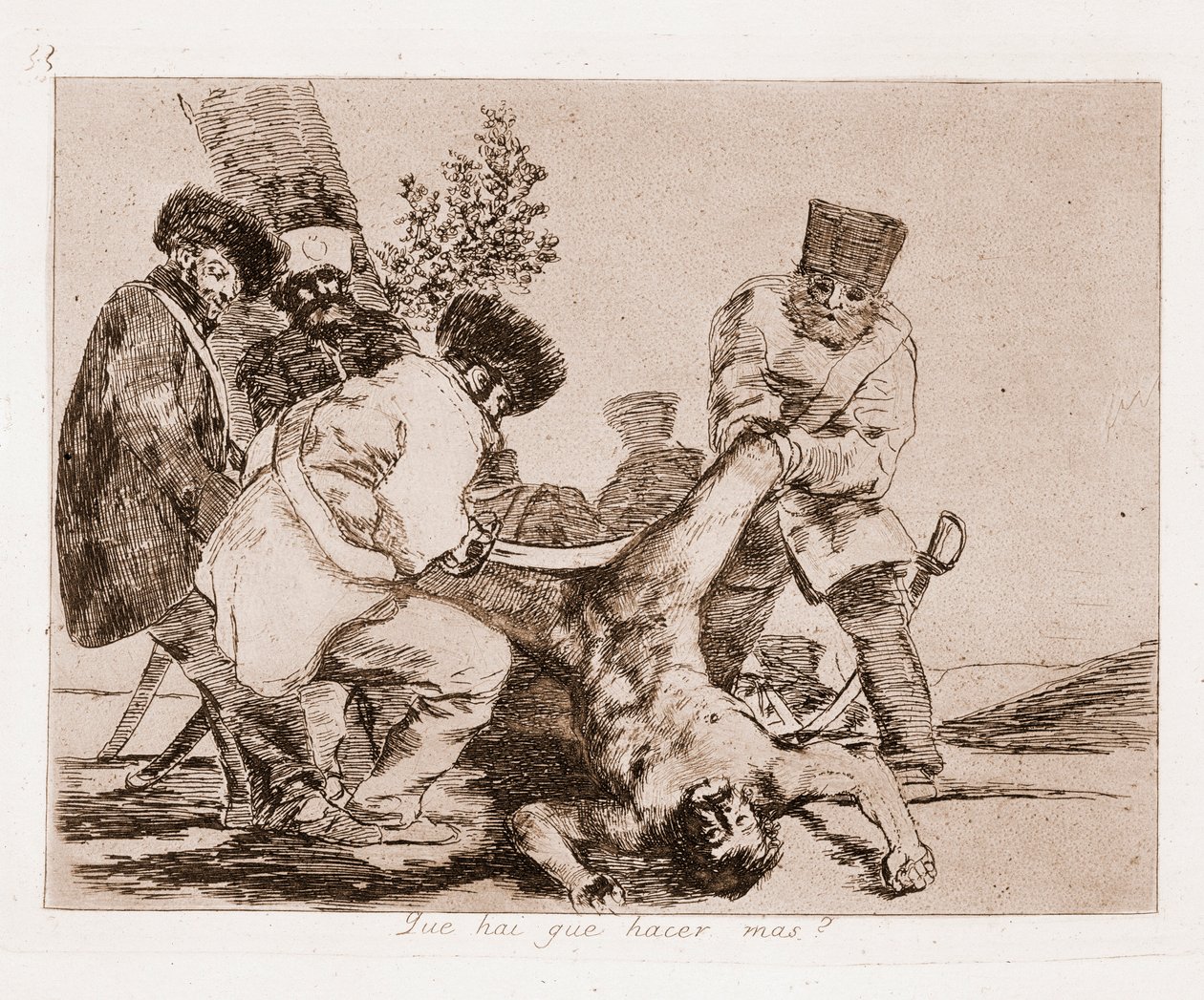 The Disasters of War : What else can we do? (Engraving after drawing) 作： フランシスコ・デ・ゴヤ