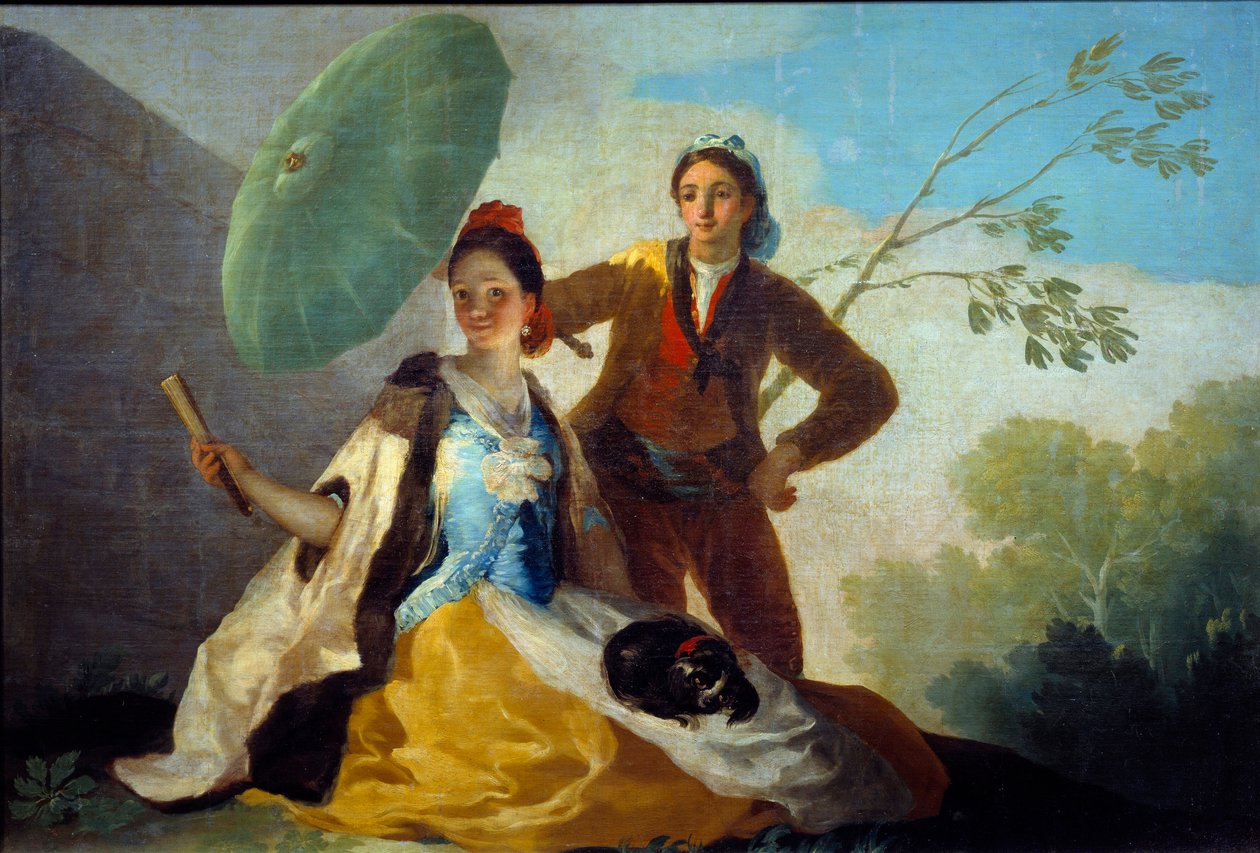 日傘の絵 フランシスコ・デ・ゴヤ（1746-1828） 18世紀 マドリッド プラド美術館 作： フランシスコ・デ・ゴヤ