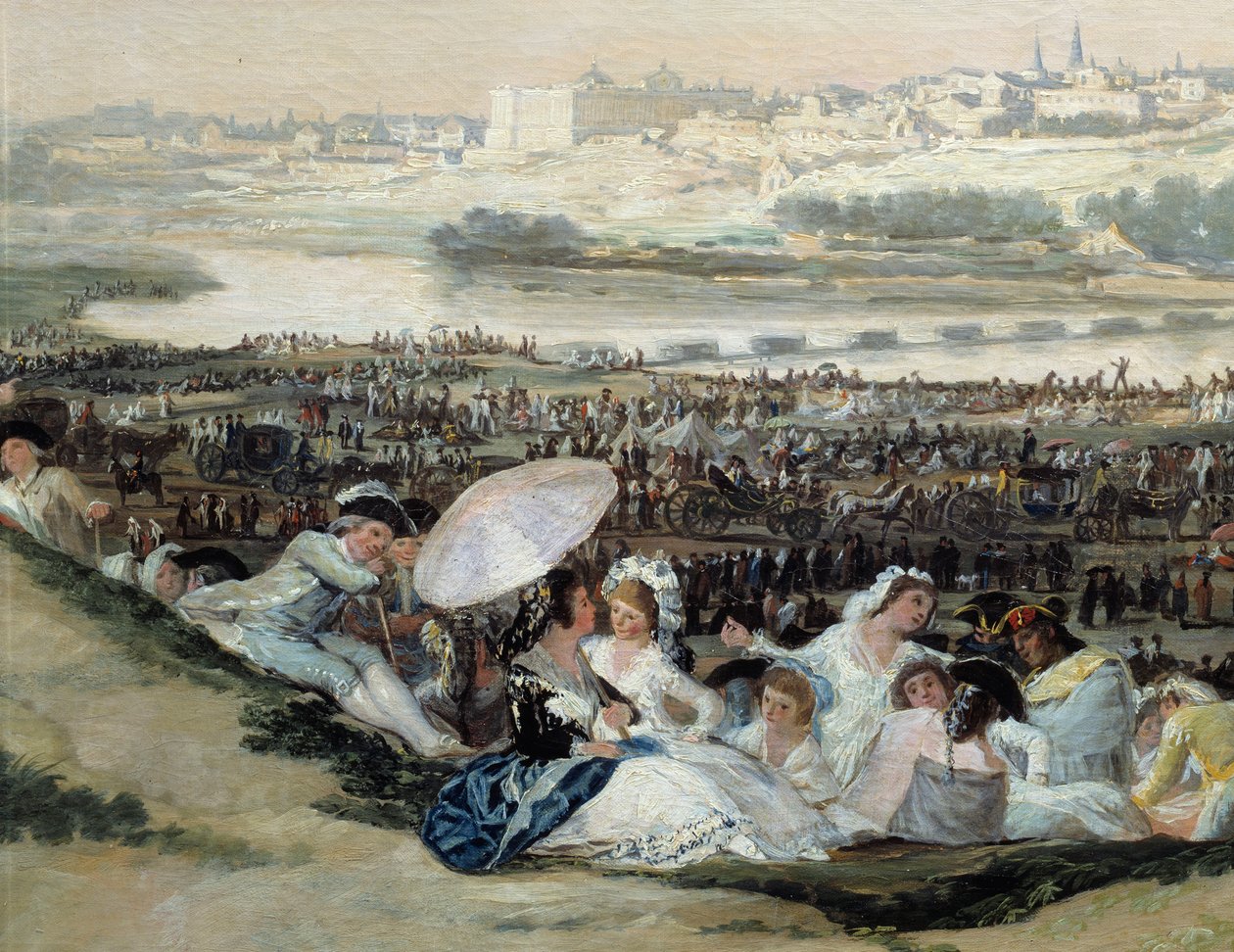 絵画 セリビヤの街並み セビリアのベティス通りのプリント：スペイン