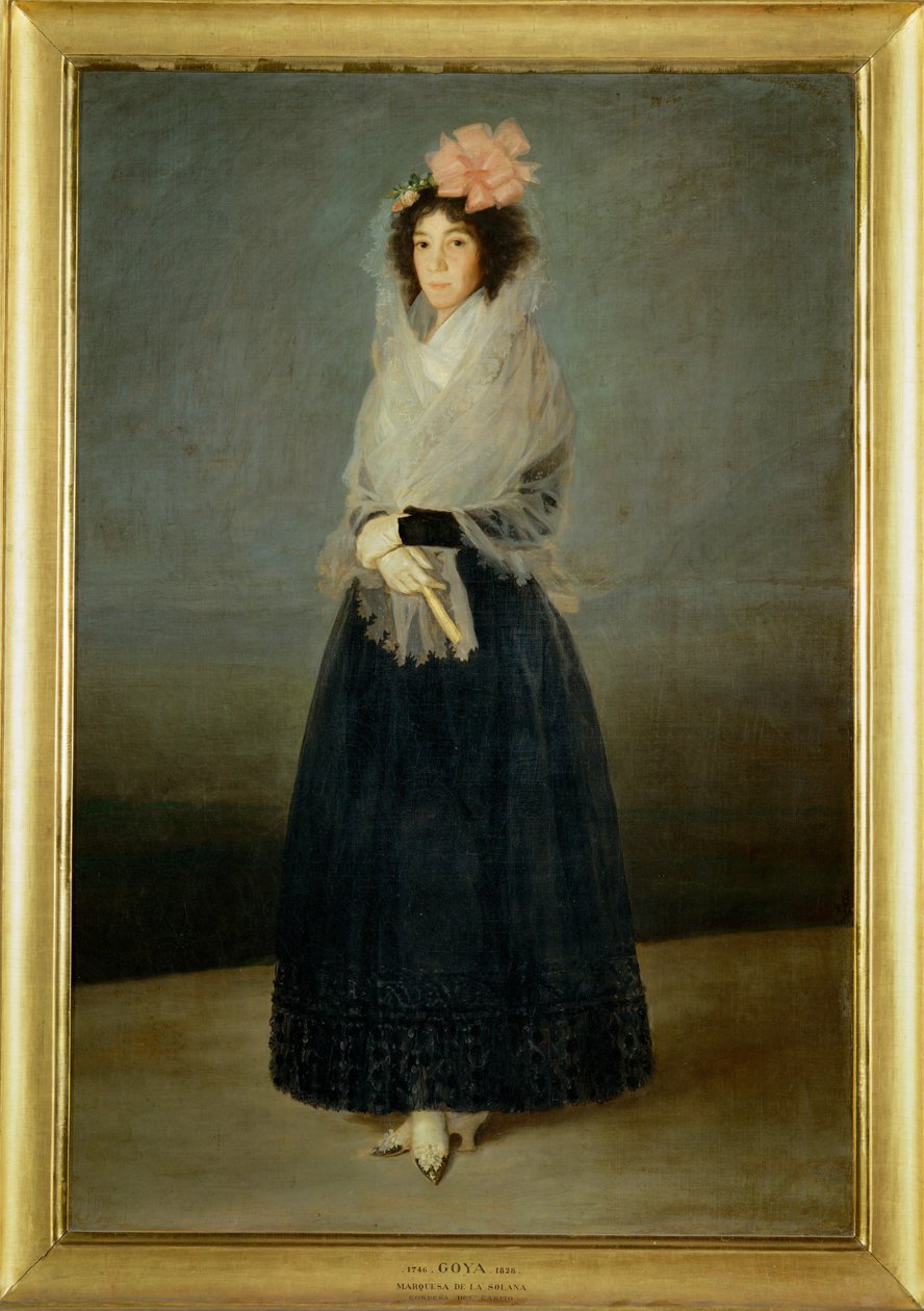 デル・カルピオ伯爵夫人、ソラナ侯爵夫人 1795年頃描かれた。 作： フランシスコ・ホセ・デ・ゴヤ・イ・ルシエンテス