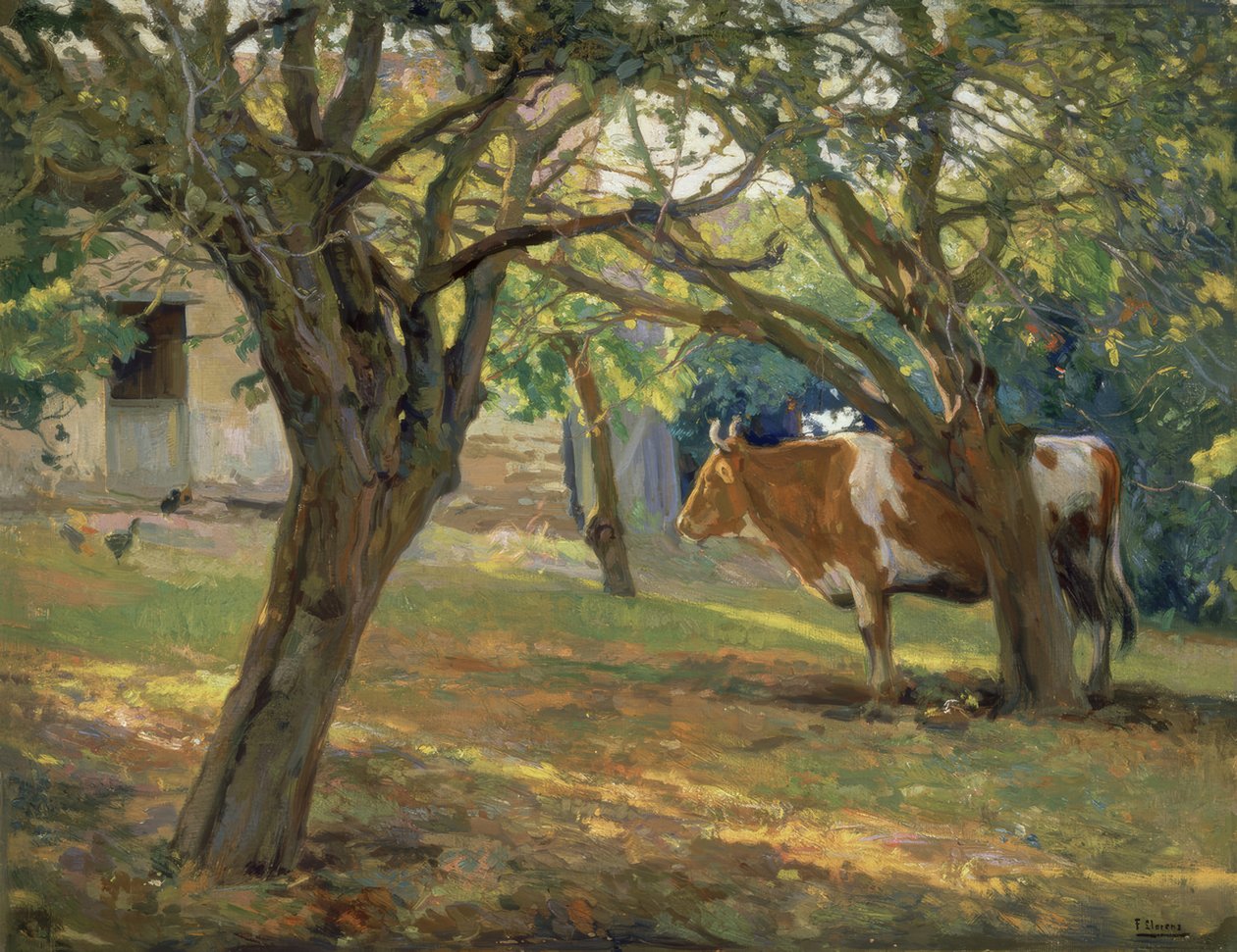 主ジョンの庭– 1930 - 36–70,5X90 CM– 作： フランシスコ・ジョレンス・ディアス