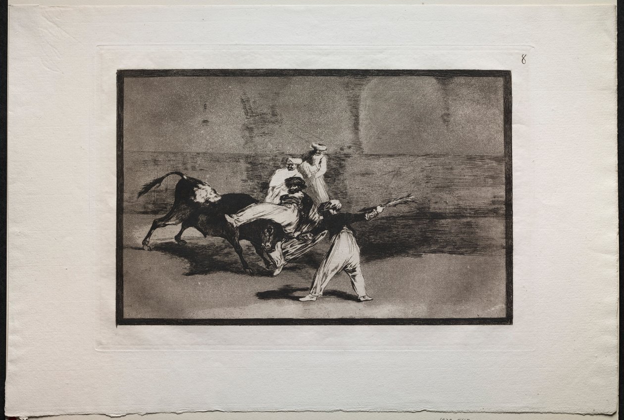 闘牛：闘牛場で捕まったムーア、1876年。 作： フランシスコ・デ・ゴヤ