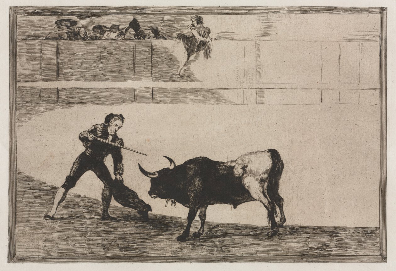 闘牛：ペドロロメオ、止まった牛を殺す、1876年。 作： フランシスコ・デ・ゴヤ