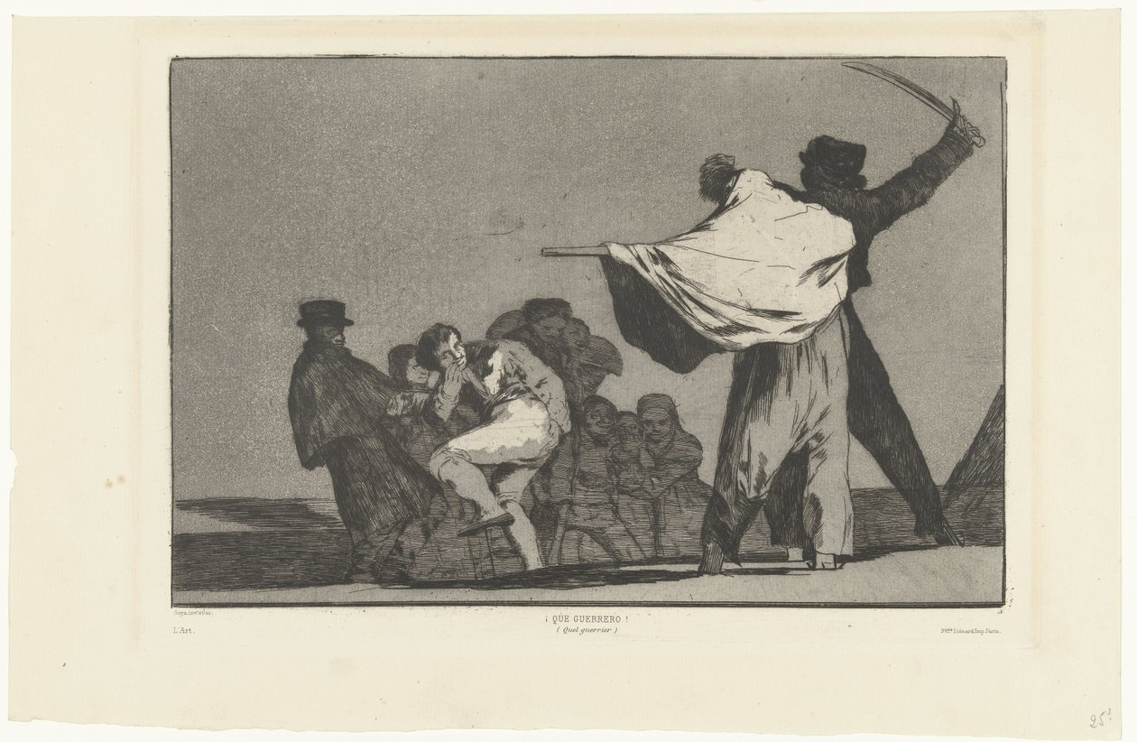 あの兵士！ ケ・ゲレロ！ (Quel guerrier) (オブジェクトのタイトル) Disperate Conocido (The Known Folly) Los Disparates (The follies) (シリーズタイトル) Los Proverbios (The Proverbs) (シリーズタイトル) 作： フランシスコ・デ・ゴヤ