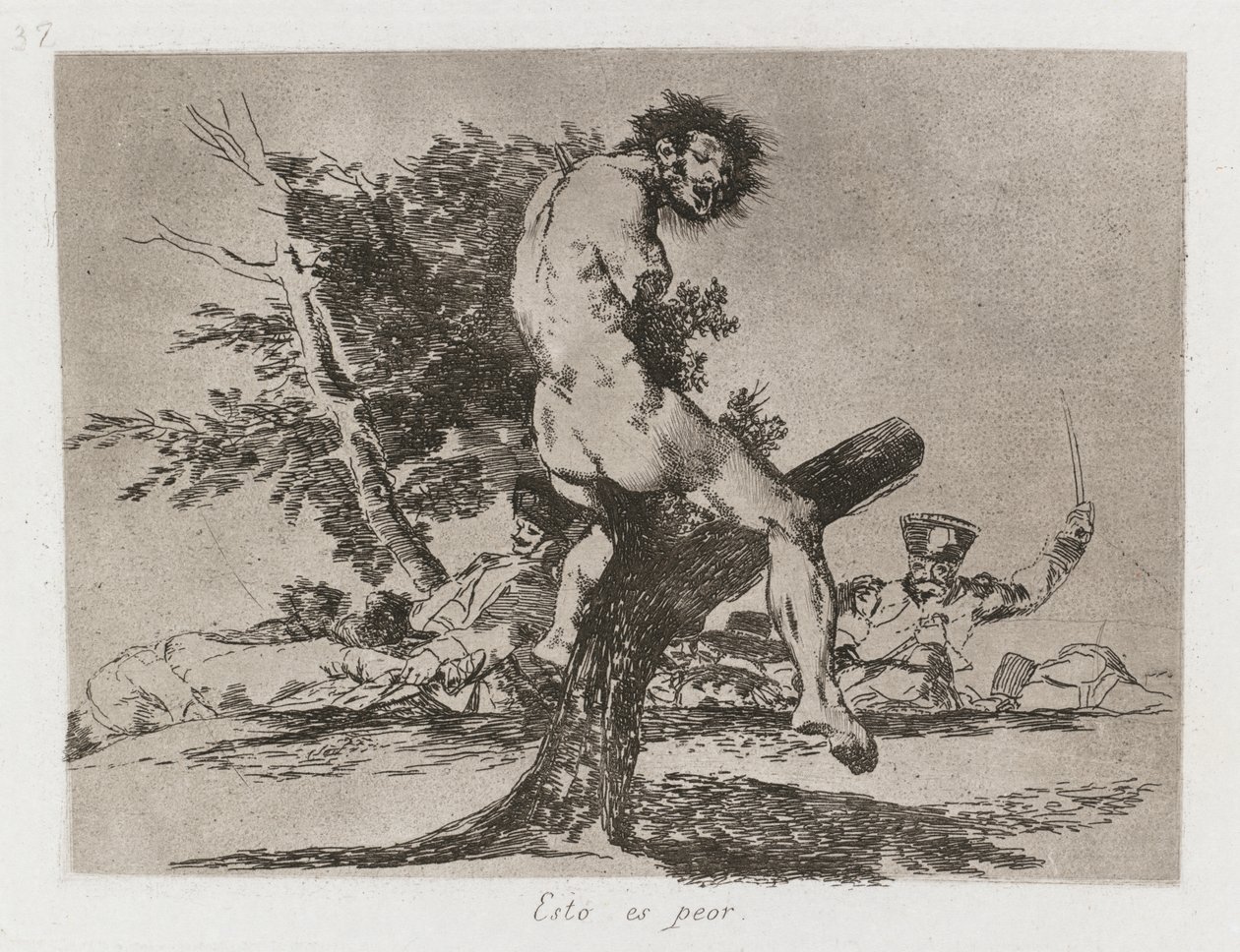 戦争の災害：Pl。 37、これはもっと悪いです、1810-1813。 作： フランシスコ・デ・ゴヤ