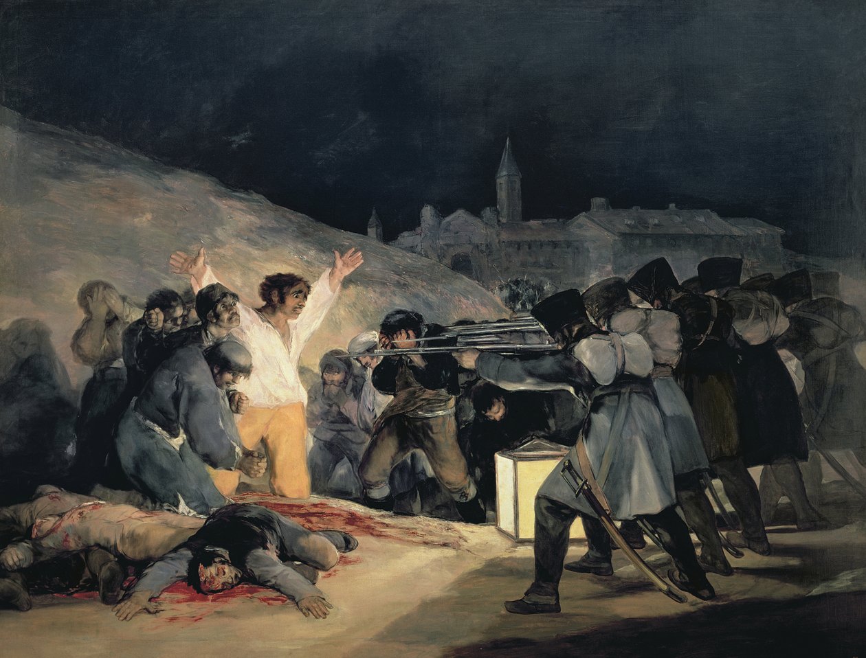 1808年、1814年5月3日、マドリードの擁護者の処刑（詳細は155453も参照） 作： フランシスコ・デ・ゴヤ
