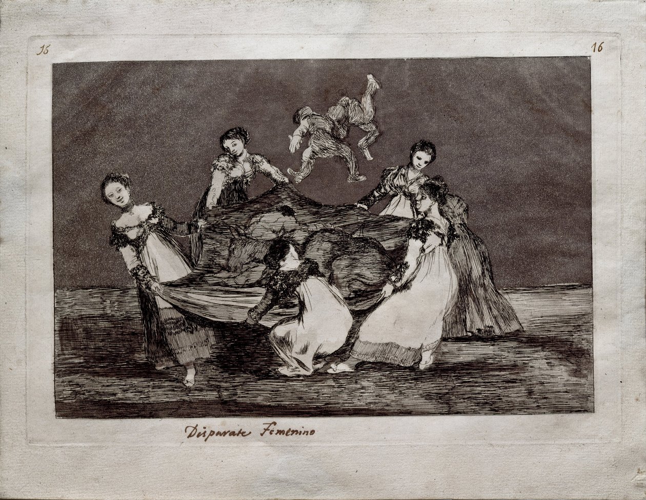 シリーズLos Disparates Follies、1815-1819のフェミニンフォリー 作： フランシスコ・デ・ゴヤ