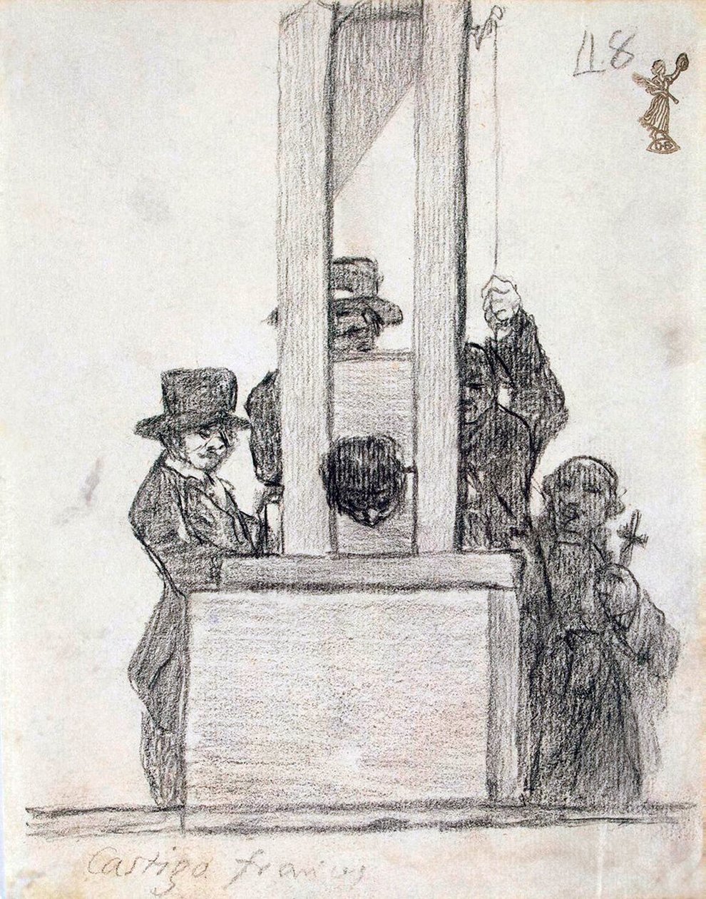 1824年から1828年の間のフランスの刑罰。 作： フランシスコ・デ・ゴヤ