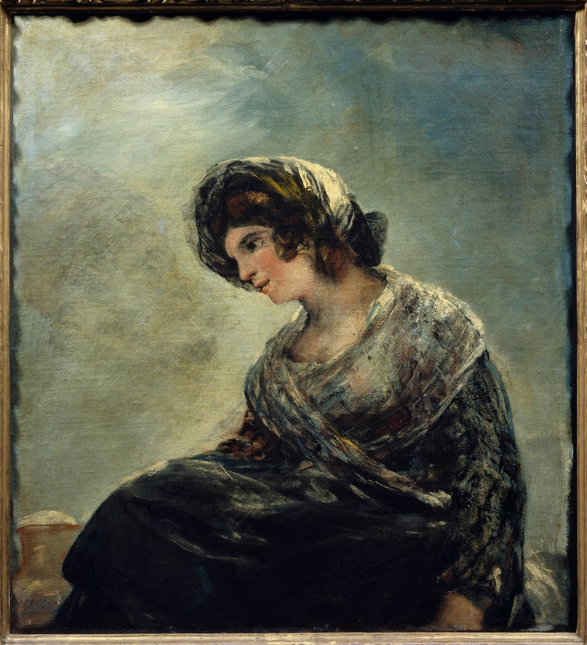 La la laitiere de Bordeaux フランシスコ・デ・ゴヤ(1746-1828)の絵画 1827.Dim.0,74 x 0,68 m.マドリッド。プラド美術館 - ボルドーの乳母像フランシスコ・デ・ゴヤ（1746-1828）による絵画 1827年 0.74×0.68m マドリッドのプラド美術館蔵 作： フランシスコ・デ・ゴヤ