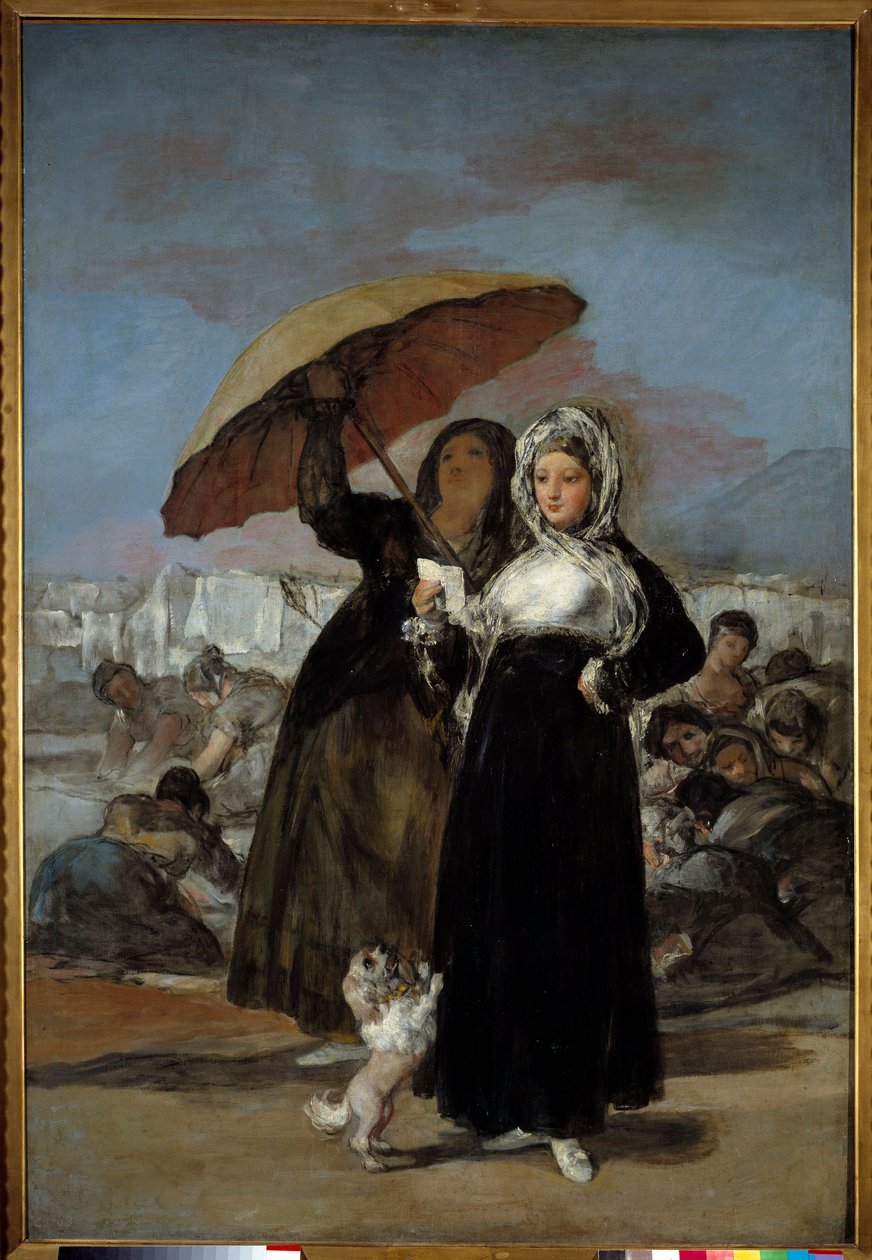 手紙か青年か』フランシスコ・デ・ゴヤ（1746-1828）の絵画 1814年 日1,81x1,25 m リール、ボザール美術館（Musee des Beaux Arts 作： フランシスコ・デ・ゴヤ
