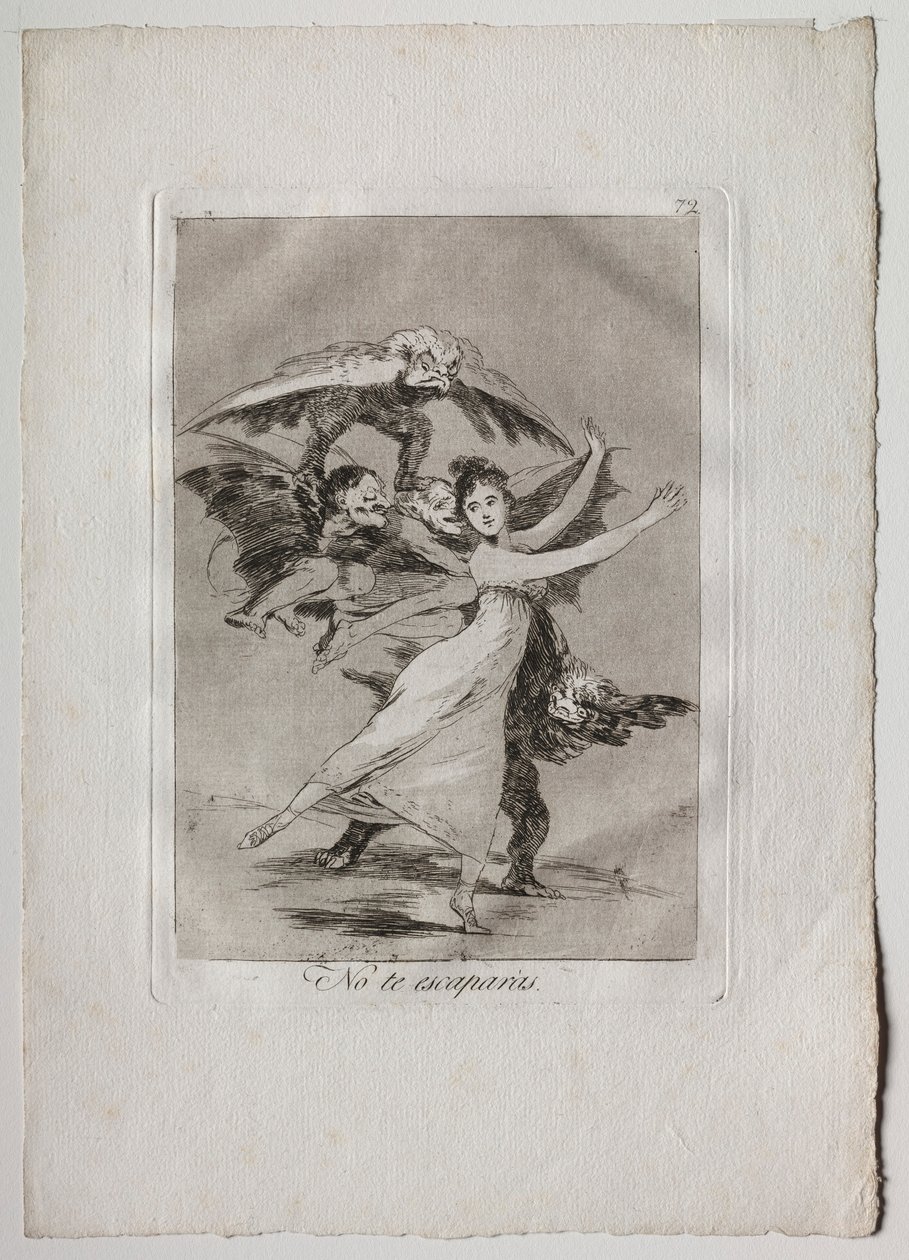 Ochenta Caprichos：You Will Not Escape、1793-1798 作： フランシスコ・デ・ゴヤ