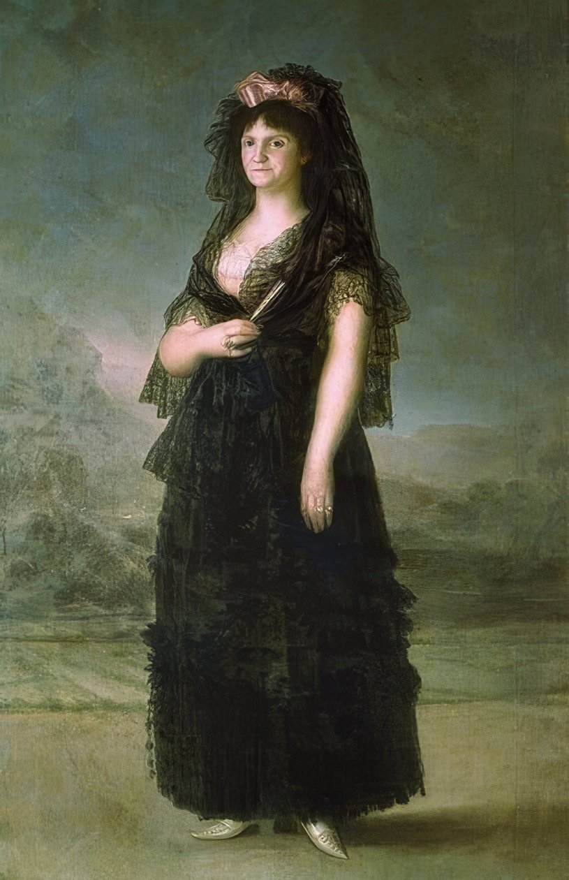マンティリャとマリアルシアの肖像画。 1799 作： フランシスコ・デ・ゴヤ