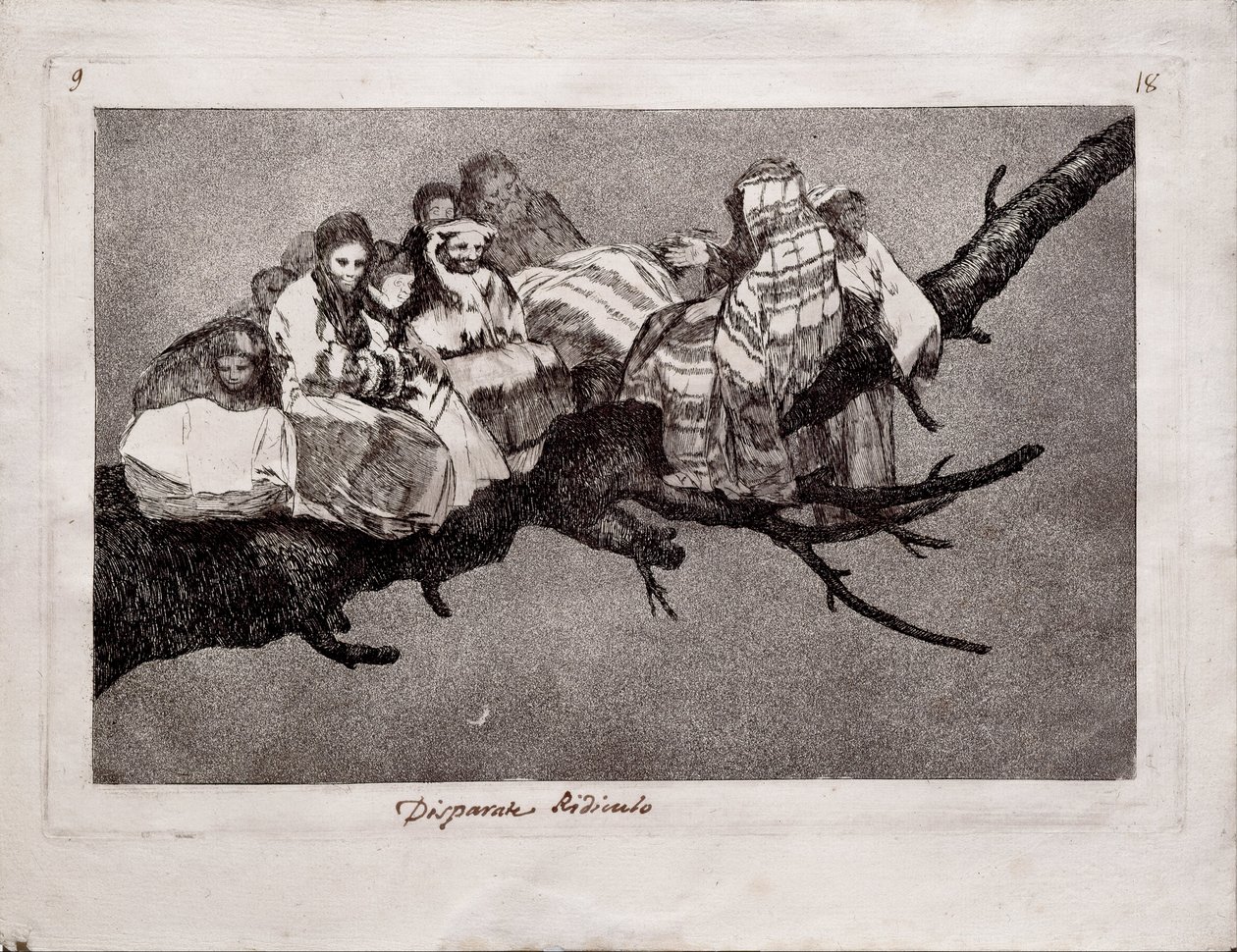 シリーズLos Disparates Follies、1815-1819のばかげた愚かさ 作： フランシスコ・デ・ゴヤ