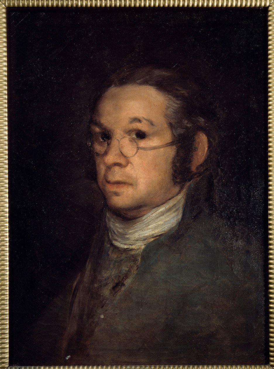 自身の肖像画 フランシスコ・デ・ゴヤ（1746-1828） 19世紀 日。0,54x0,39 m バイヨンヌ、ボナ美術館 - 自画像。フランシスコ・デ・ゴヤ(1746-1828)の絵画 作： フランシスコ・デ・ゴヤ