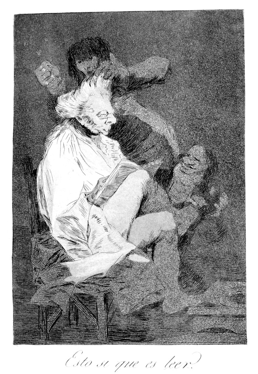 それは確かに読むことができている、1799 作： フランシスコ・デ・ゴヤ