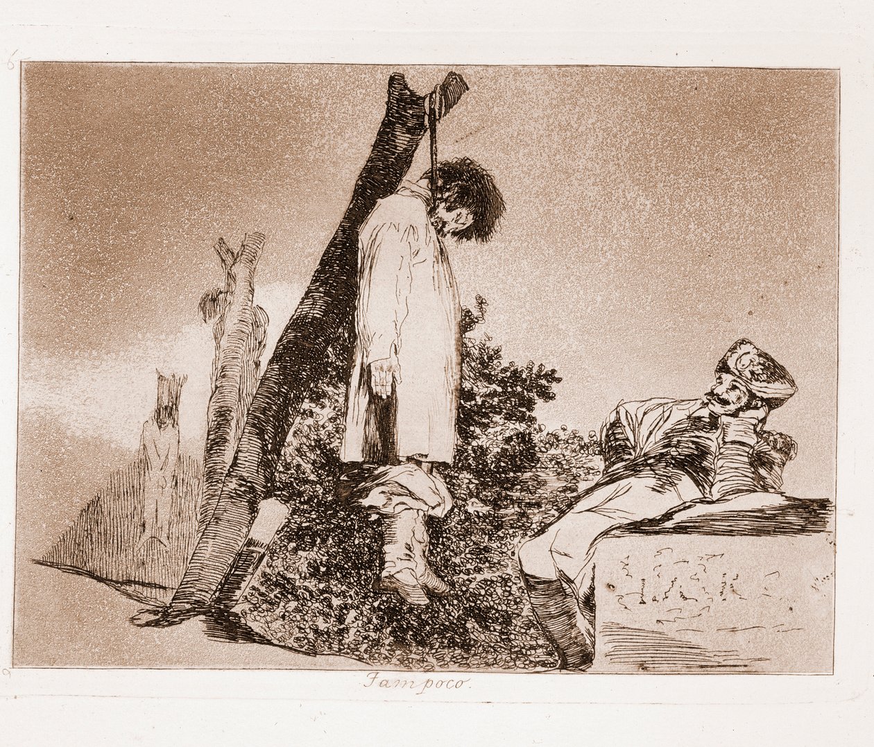 戦争の惨禍：希望はない（下絵からの銅版画 作： フランシスコ・デ・ゴヤ