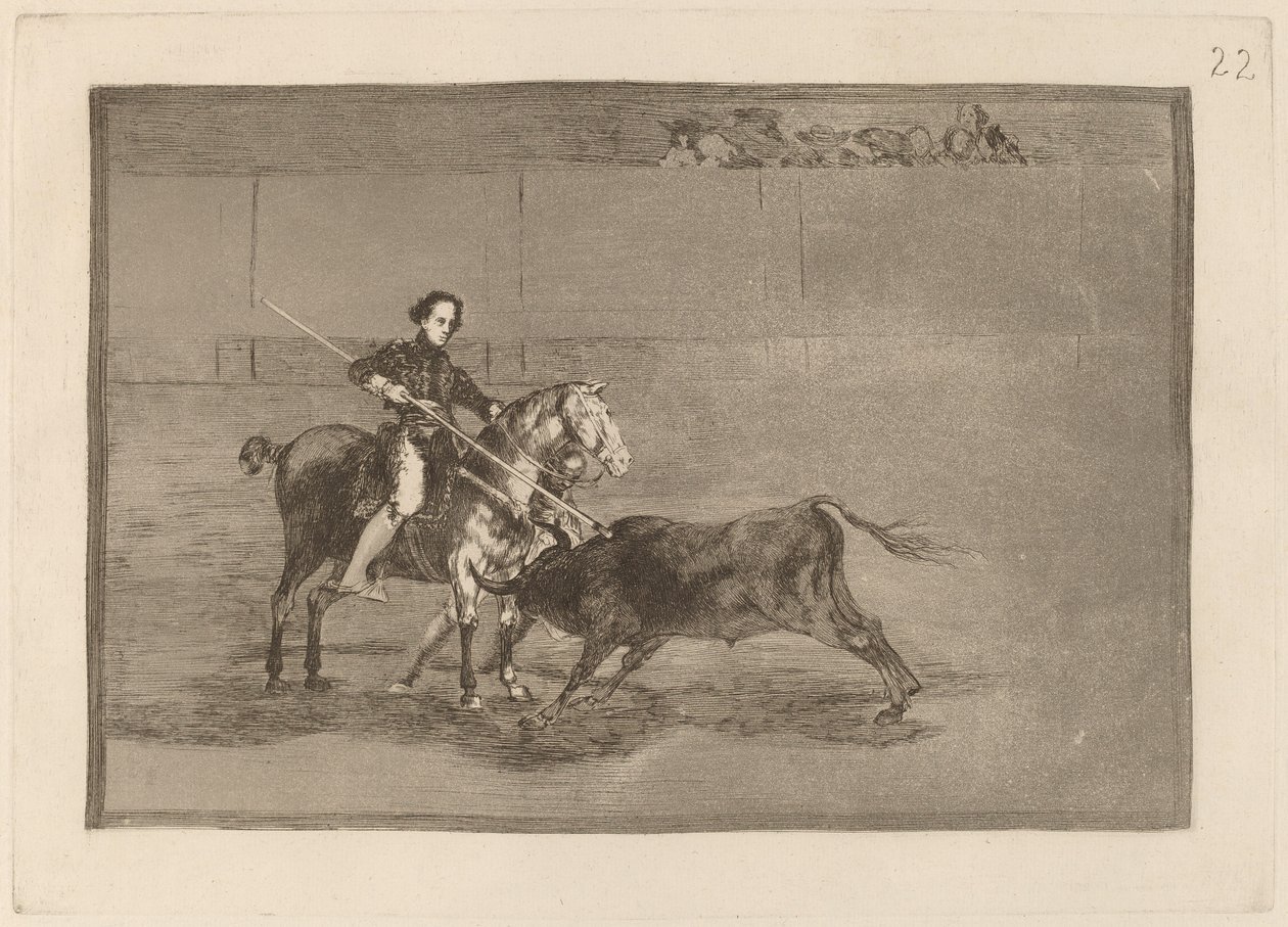 Manly Courage of the Celebrated Pajuelera in the Ring at Saragossa (The Celebrated Pajuelera in the Ring at Saragossa) 作： フランシスコ・デ・ゴヤ