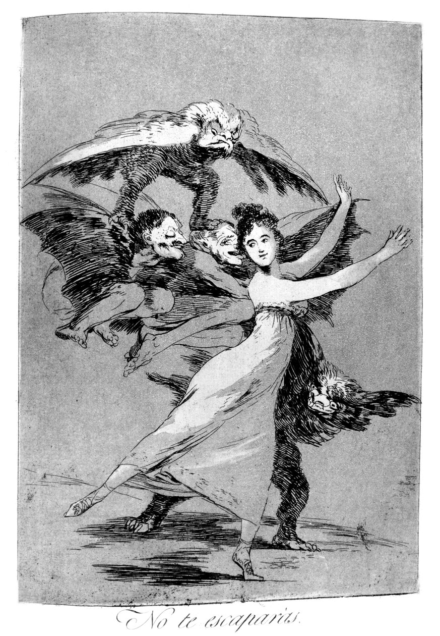 あなたは逃げられない、1799 作： フランシスコ・デ・ゴヤ