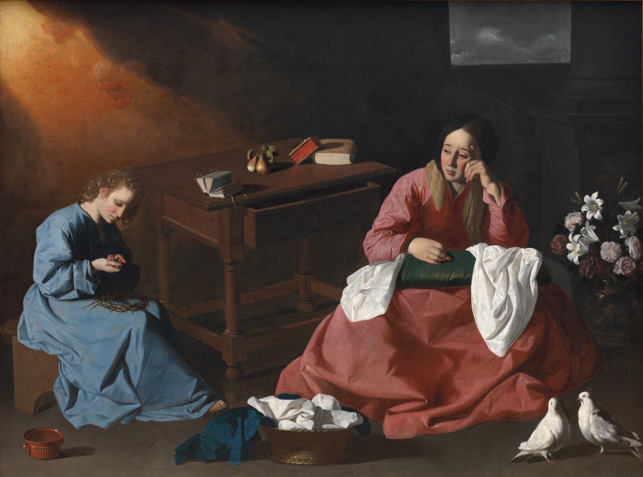 ナザレの家のキリストと聖母c。 1640。 作： フランシスコ・デ・スルバラン