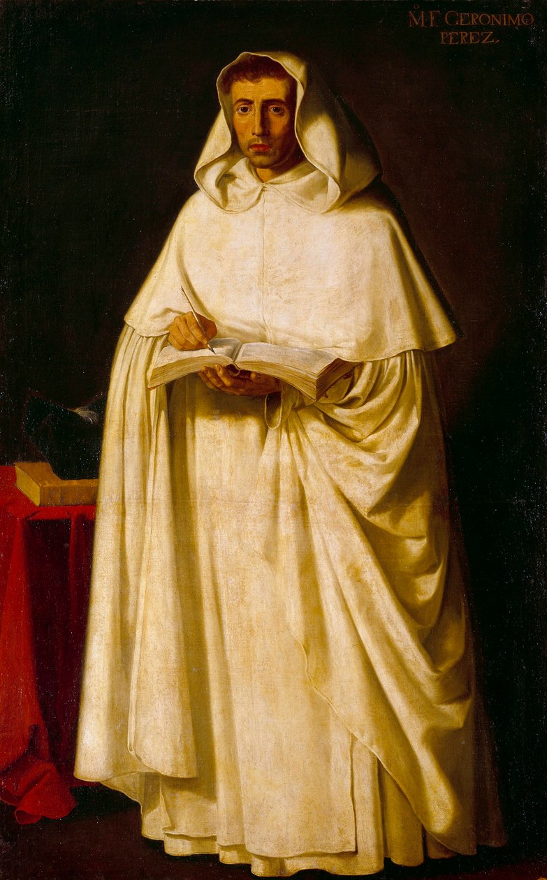 ジェロニモ・ペレス神父の肖像 フランシスコ・デ・ズルバラン（1598-1664）の絵 作： フランシスコ・デ・スルバラン