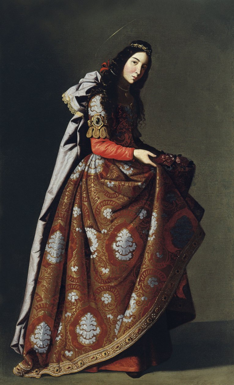 トレドの聖カシルダ、ca 1630-1634 作： フランシスコ・デ・スルバラン