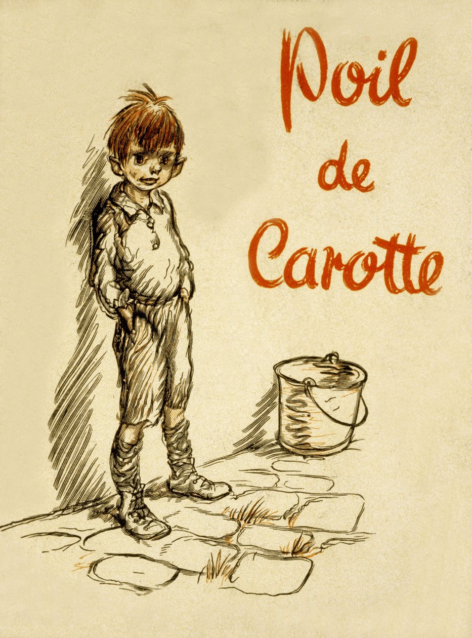 ジュール・ルナール作「ポイル・ド・キャロット（ニンジンの頭）」の表紙（1894年） 作： フランシスク・プールボット