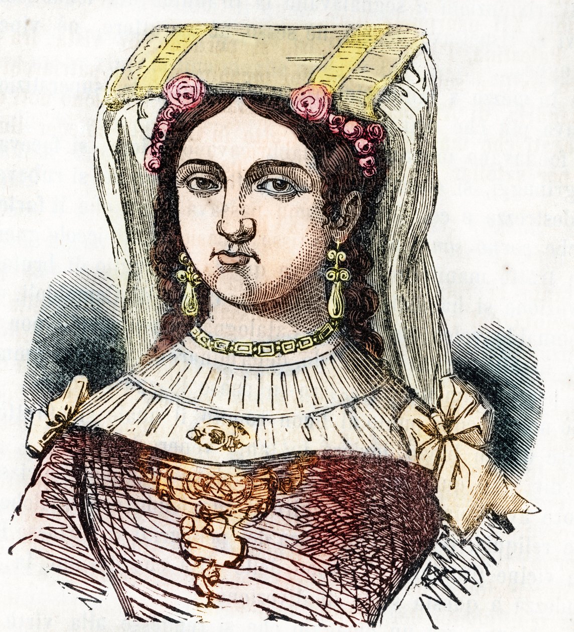Muotokuva roomalaisesta aatelis Marozie Ierestä (Mariuccia, Mariozza tai Marousie of Tusculum) (n. 890-932/937), Theophylacte ja Theodora I Muinaisen (Marozia roomalainen aatelisnainen, joka oli paavi Sergius III:n väitetty rakastajatar) tyttärestä piirret 作： フランコ・ミストラーリ