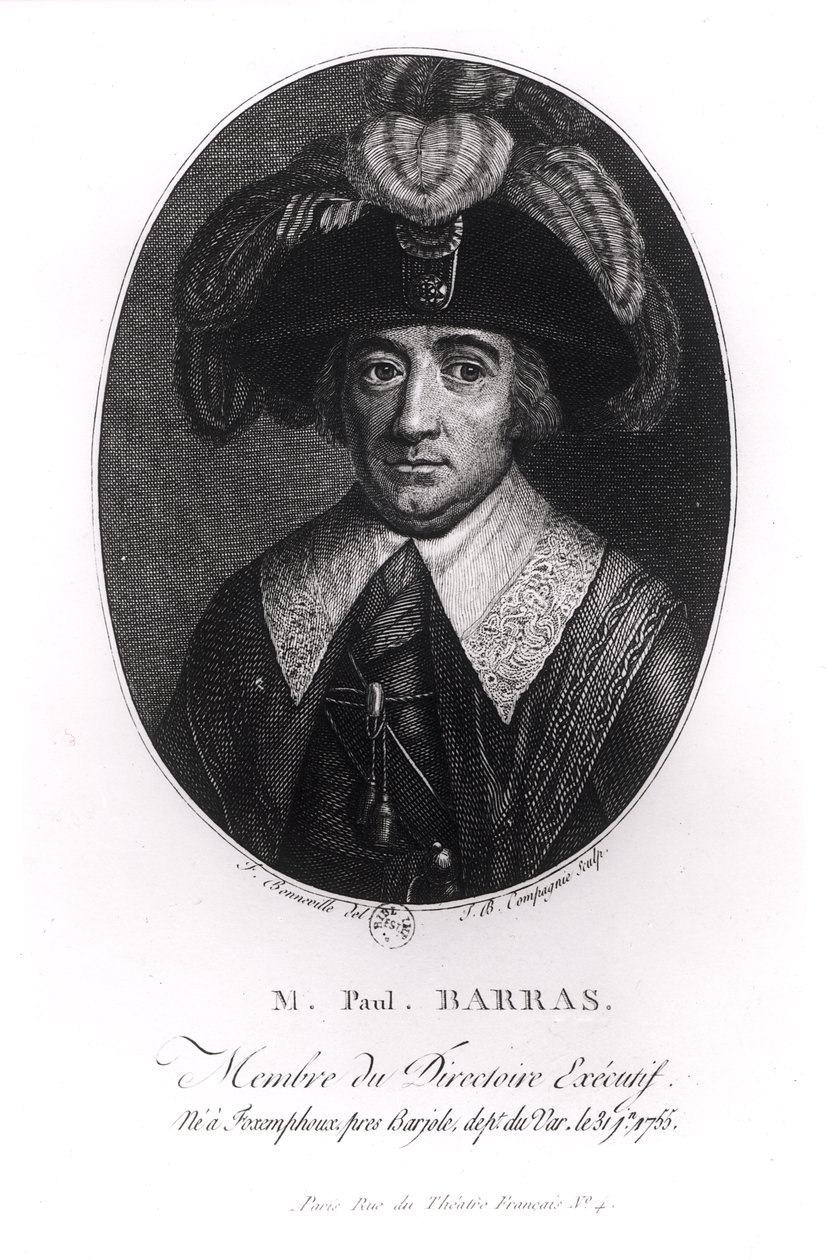 ポール・フランソワ・ジャン・ニコラ（1755-1829）バラスの子爵 作： フランソワ・ボンネビル