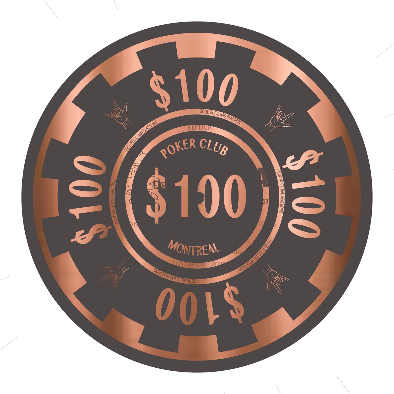 PokerChip $ 100、2015、デジタル 作： フランソワ領域