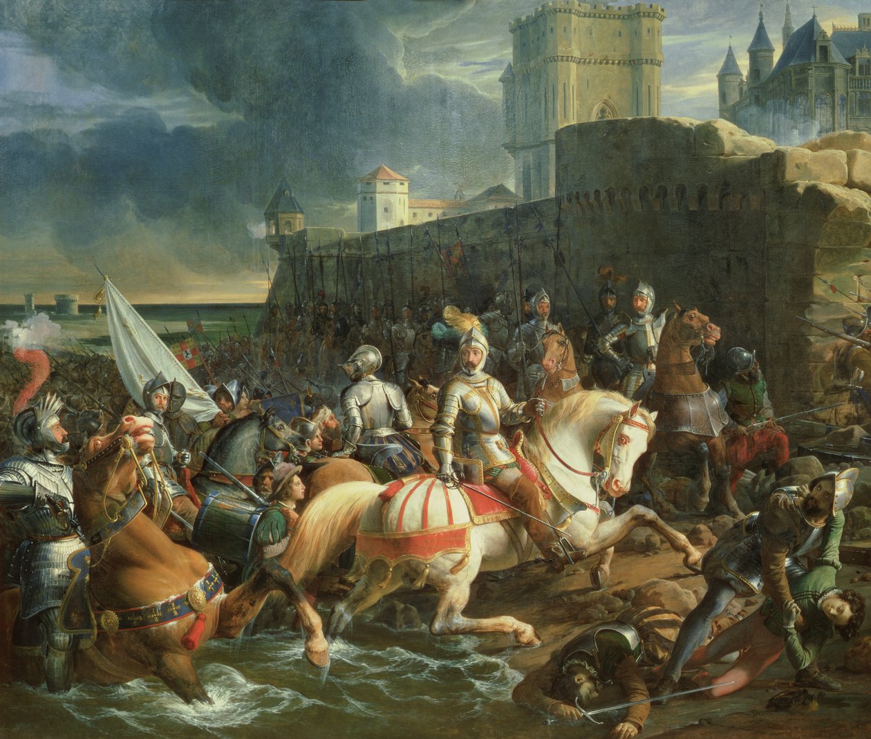 1558年1月9日、フランシスによるカレーの占領、第2公爵（1519-63） 作： フランソワ・エドゥアール・ピコット